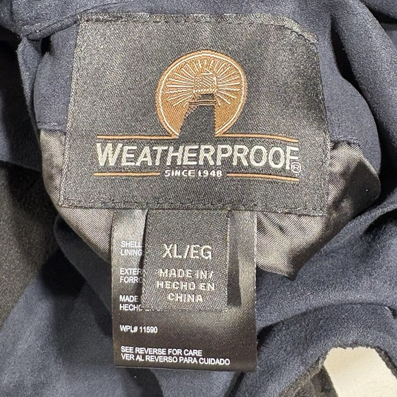 Weatherproof Vest Mens XL Black Suede/Fleece Reversible‎ Full Zip Polyester Dad - Picture 3 of 8